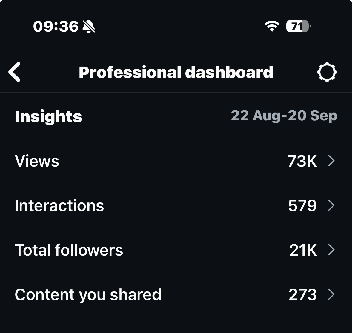 Professional Dashboard