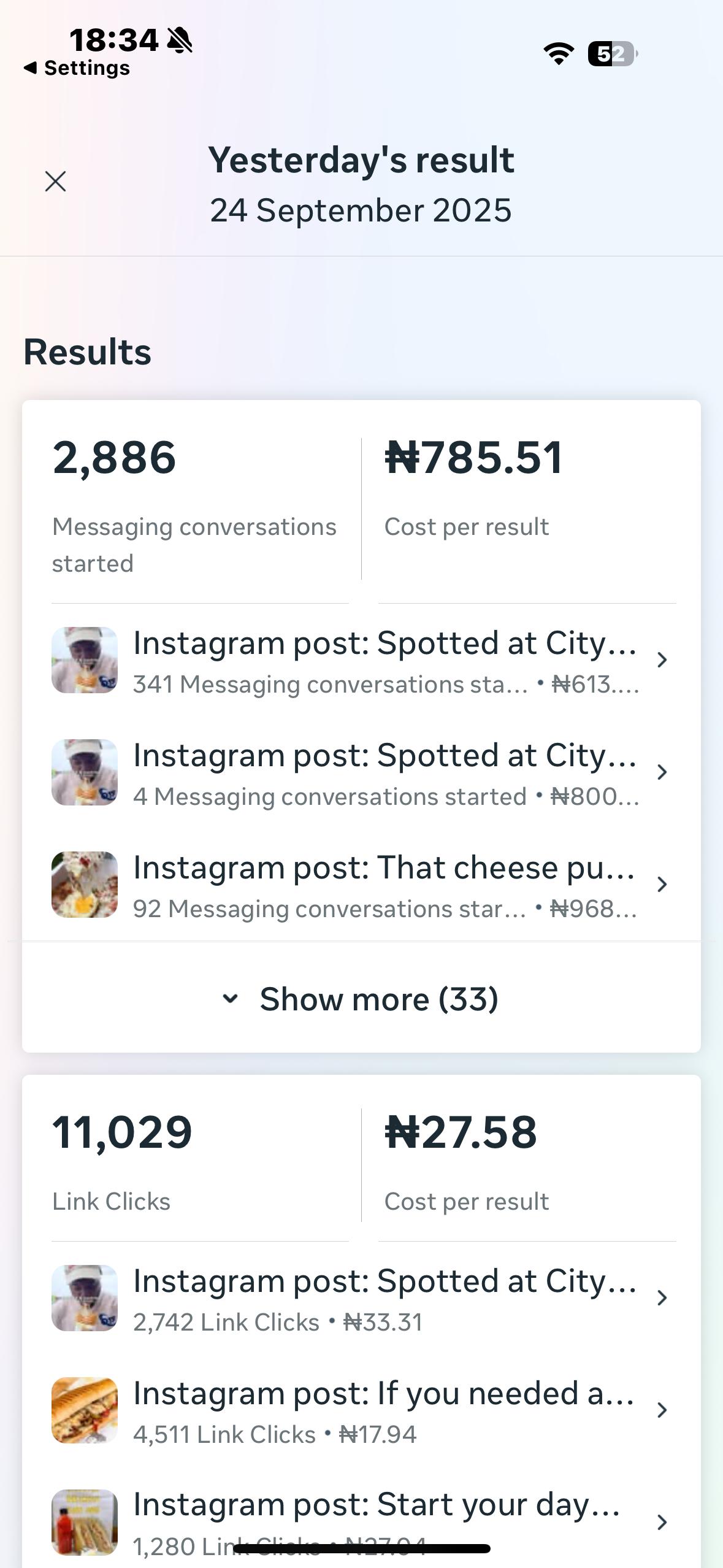 City Subs · Daily Result